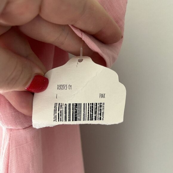 NWT Altar'd State Pink Ruffle Hemline Spaghetti Strap Dress Size large - Picture 5 of 8
